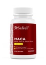 Safrel Organic Maca Root Black, Red, Yellow 1900 MG per Serving - 120 Vegan Κάψουλες Περουβιανή Maca Root Gelatinized 100% Καθαρή Μη-ΓΤΟ Υποστηρίζει Αναπαραγωγική Υγεία Φυσικός Ενεργοποιητής