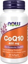 NOW Foods Supplements, CoQ10 400 mg, Pharmaceutical Grade, All-Trans Form που παράγεται με ζύμωση, 30 Softgels