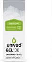 Unived Gel 100 - Vegan Energy Gel for Endurance Athletes Runners & Cyclists - 100kcal - Αλατισμένο Ασβέστη - Συσκευασία των 6