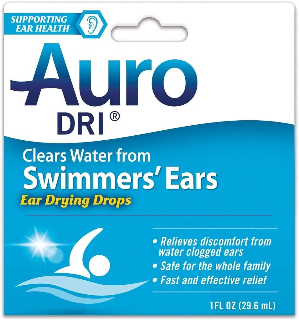 Del Pharmaceuticals Auro-Dri Ear Water-Drying Aid 1 fl oz (29,6 ml)