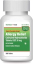 HealthCareAisle Allergy Relief - Cetirizine Hydrochloride Tablets USP, 10 mg - 500 Tablets - Original Prescription Strength Allergy Medication, 24- Hour Relief