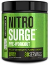 Jacked Factory NITROSURGE Preworkout Supplement - Ατελείωτη ενέργεια, στιγμιαία κέρδη δύναμη, σαφή εστίαση, Έντονες αντλίες - ΟΧΙ Booster & Ισχυρή Preworkout Energy Powder - 30 εξυπηρετούν, Πράσινη Apple