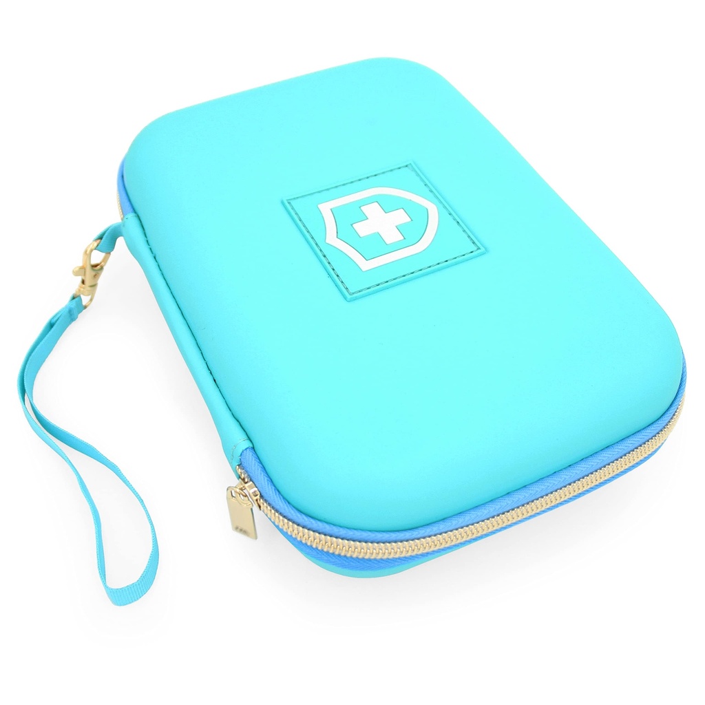 CASEMATIX 8" Turquoise Asthma Inhaler Case for Travel Fits Spacer, Mask and Accessories, Includes Case Only