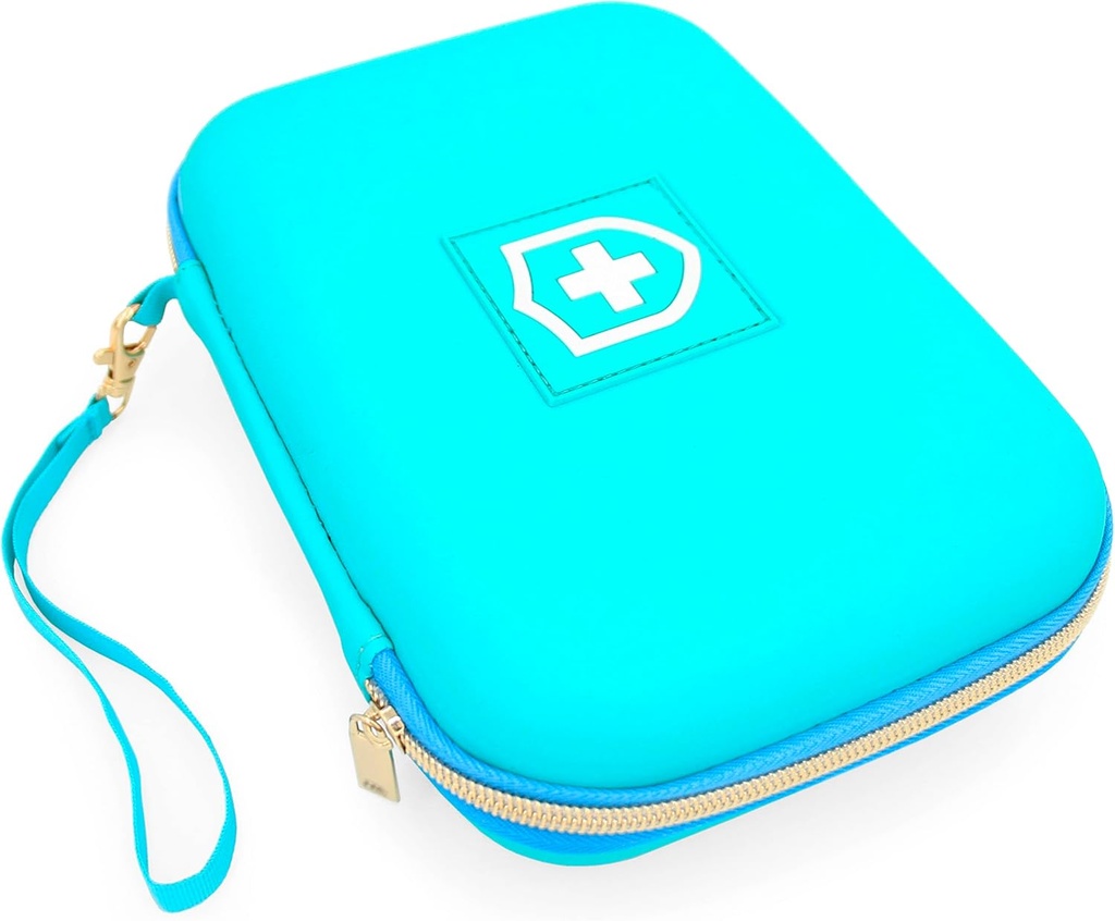 CASEMATIX 8" Turquoise Asthma Inhaler Case for Travel Fits Spacer, Mask and Accessories, Includes Case Only