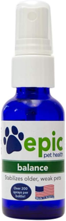 Balance - All Natural Liquid Supplement That Stabilizes Old or Weak Pets - Apply Directly to Body, Food & Water for Fast Results - Safe for All Pets (Spray, 1 Ounce)