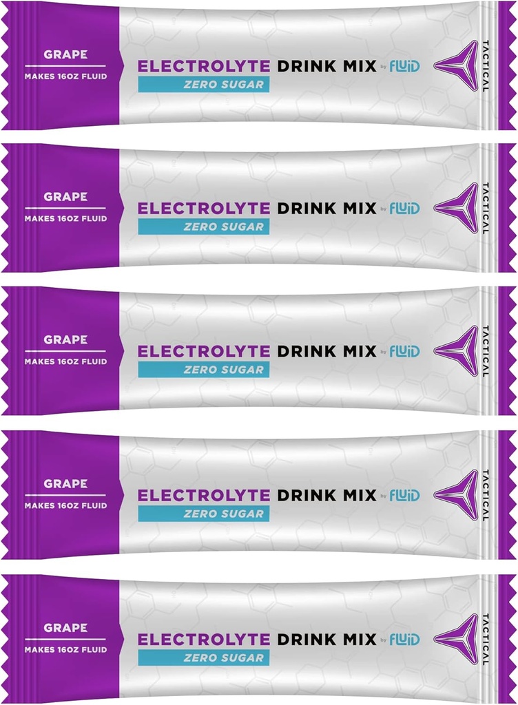 Υγρά Tactical - Zero Sugar, Keto Electrolyte Powder, Hydration Packets, Made in USA (Grape, 25 Count)