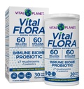 Vital Planet - Vital Flora Immune Support Probiotic, 60 Billion CFU, 60 Diverse Strains, 7 Organic Mushroom Supplement Blend with Prebiotics, Ράφι Stable Digestive Health Probiotics 30 Κάψουλες