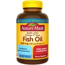 Nature Made Burp-Less Fish Oil 1200 mg Μία ανά ημέρα, 120 Softgels, Fish Oil Omega 3 συμπλήρωμα για την υγεία της καρδιάς