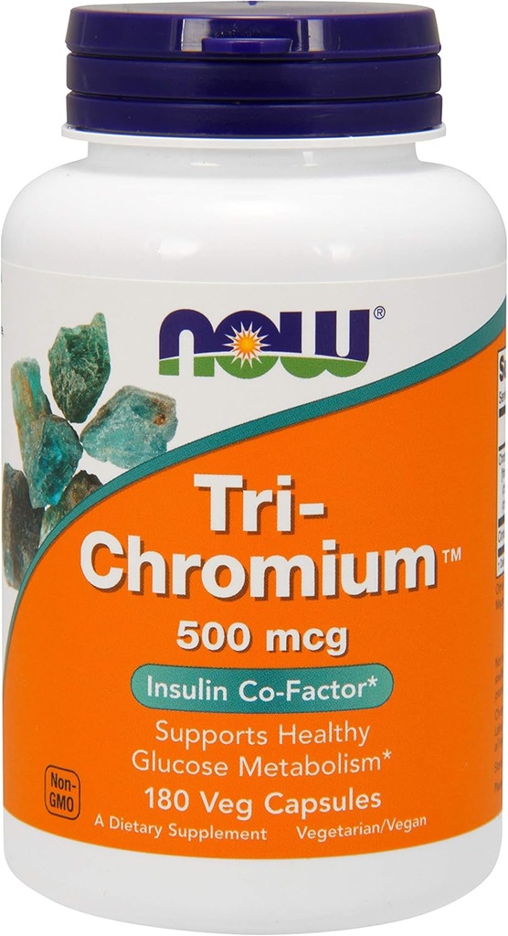 NOW Foods - Tri-Chromium 500 mcg. - 180 κάψουλες χορτοφάγων