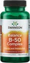 Swanson B-50 Complex - συμπλήρωμα βιταμίνης που προωθεί την ενέργεια και τον μεταβολισμό Υποστήριξη - Μπορεί να υποστηρίξει την υγεία της καρδιάς, τη μνήμη και την υποστήριξη - (100 κάψουλες)