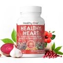 Healthy Heart - Προάγει την υγιή Cholesterol Circulation & Blood Pressure - Plaque - Cortisol - Αρτηρίες - LDL - HDL - CoQ10 - Hawthorne - Beet Root - Σκόρδο - Olive Leaf - Hibiscus - 60 Count