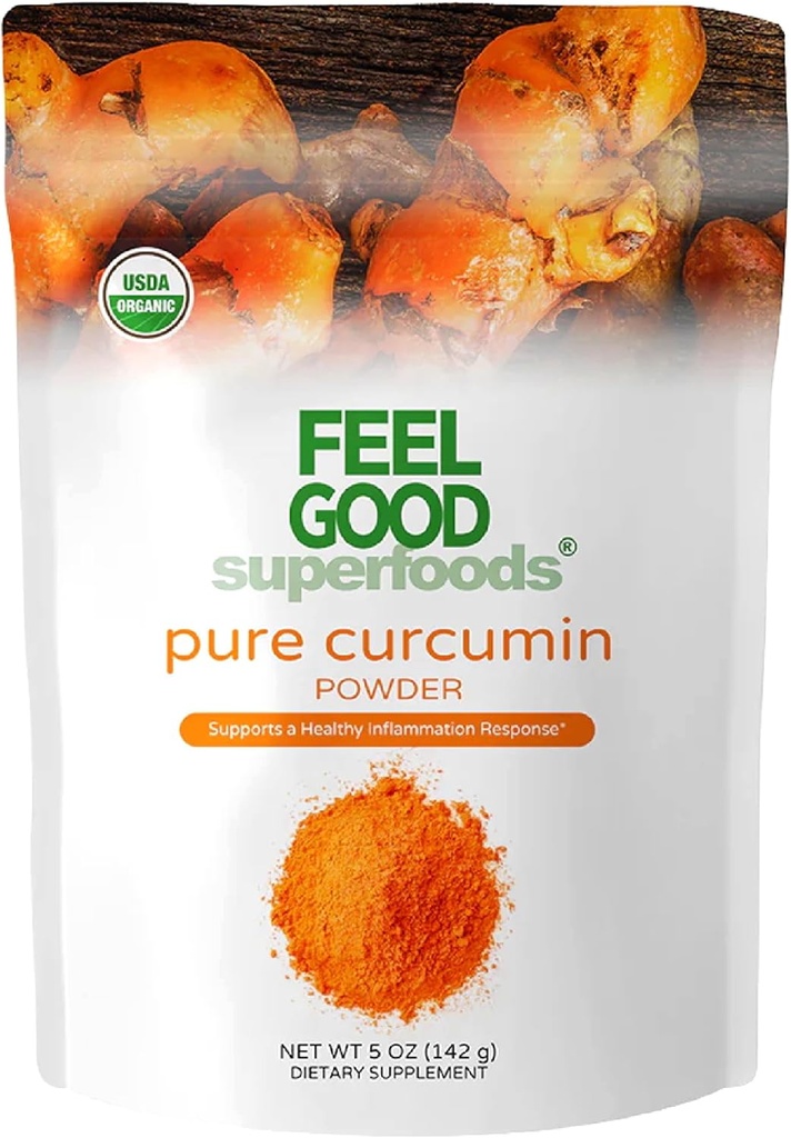 ΑΙΣΘΗΣΗ ΚΑΛΩΝ Superfoods Καθαρή σκόνη κουρκουμίνης, οργανική, μη-GMO, Vegan από χύδην εδάφους Turmeric Root από την Ινδία, Curcuma Longa κοινό συμπλήρωμα, 5 oz
