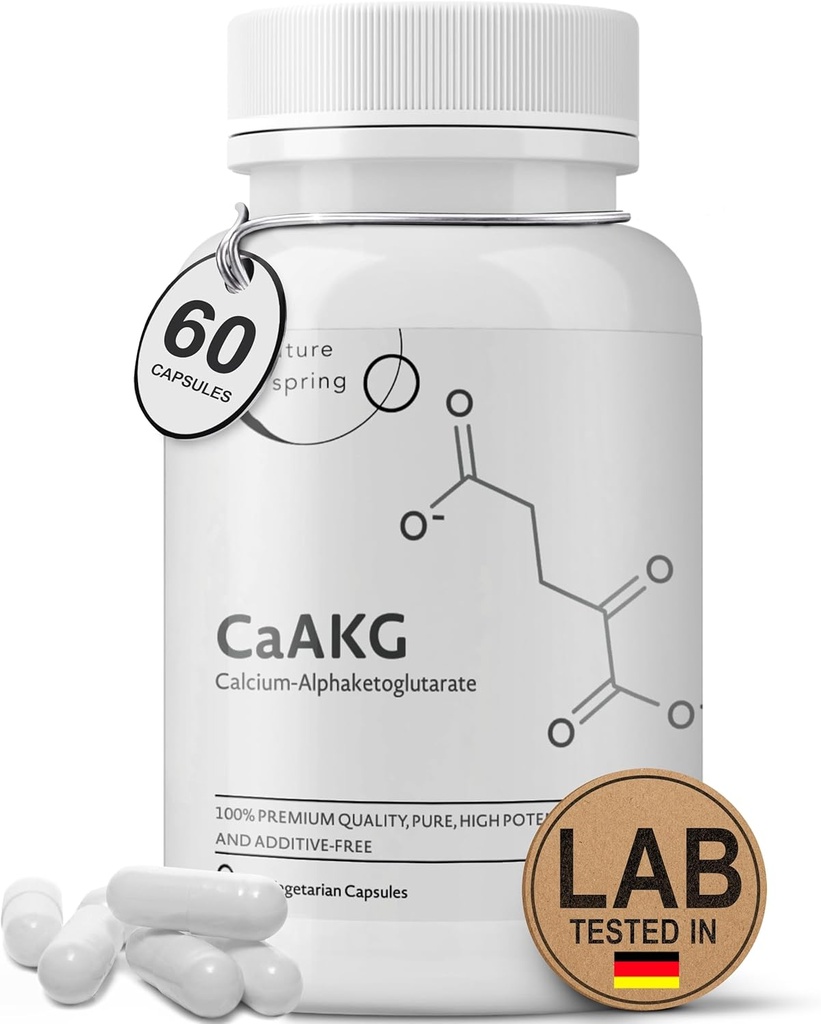 CaAKG Supplement (Alpha Ketoglutarate) (1. 000 mg ανά 2 Κάψουλες Σερβίρισμα, 60 Κάψουλες). Υποστηρίζει την Κυτταρική Ενέργεια