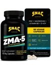 SNAC ZMA-5 συμπλήρωμα βοήθειας ύπνου, να προωθήσει την αποκατάσταση των μυών και την ανάπτυξη, ανοσοποιητική υποστήριξη, & αποκατάσταση του ύπνου με ψευδάργυρο, μαγνήσιο & 5-HTP, Post προπόνηση, πριν το κρεβάτι ZMA συμπληρώματα 90 κάψουλες λαχανικά
