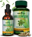 KIKI Green Mullein Capsules & Liquid Drops Bundle - Mullein Leaf Extract Supplements, 90 Capsules + 2 fl oz - for Respiratory & Immunity Support, Better Lung Function, Lung Cleanse & Relief