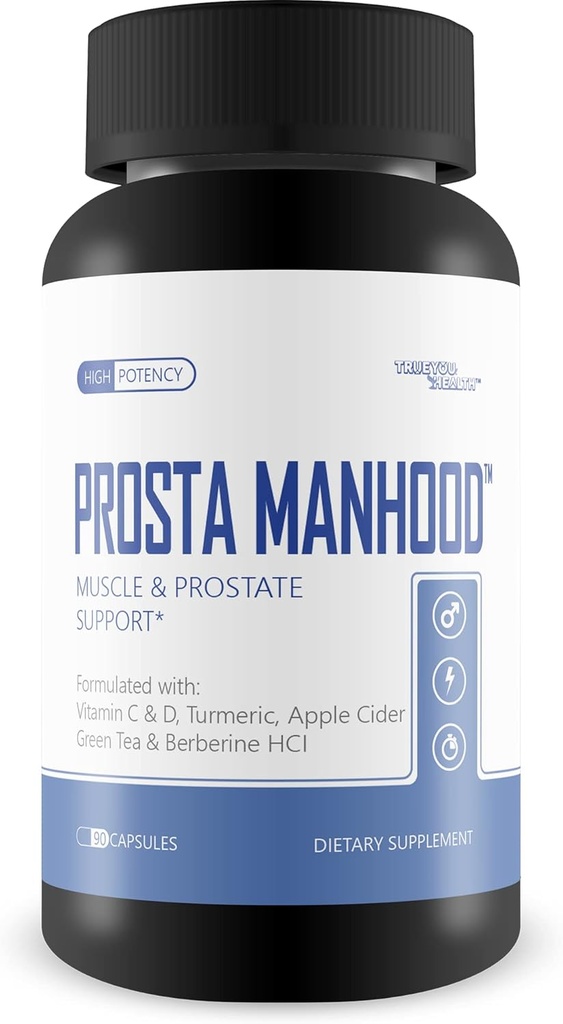 PROSTA MANHOOD - All-in-One Prostate Υποστήριξη - Προώθηση της υγείας του προστάτη - Υποστήριξη της ροής του αίματος, Νεφρική Υγεία, Κανονικό μέγεθος του προστάτη - Προώθηση Υγιεινή λειτουργία του προστάτη - Υγιεινή συμπλήρωμα προστάτη Genex