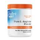 Doctors Best Pure L-αργινίνη σκόνη - L Arginine συμπλήρωμα για άνδρες & γυναίκες, υποστηρίζει επίπεδα νιτρικού οξειδίου & καρδιακή υγεία, υποστήριξη ροής αίματος, χωρίς γλουτένη, Vegan, μη ΓΤΟ - 10.6 oz