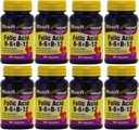 Mason Βιταμίνες Φολικό οξύ B-6 & B12 Heart Health Formula 90 δισκία ανά συσκευασία φιάλης 8 Total 720 δισκία