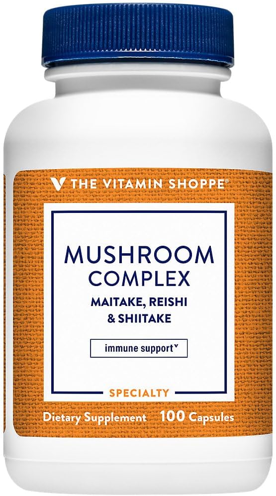 The Vitamin Shoppe Mushroom Complex, (Matake, Reishi & Shiitake) Αντιοξειδωτικό που υποστηρίζει το ανοσοποιητικό σύστημα & υγιή εγκέφαλο (100 κάψουλες)