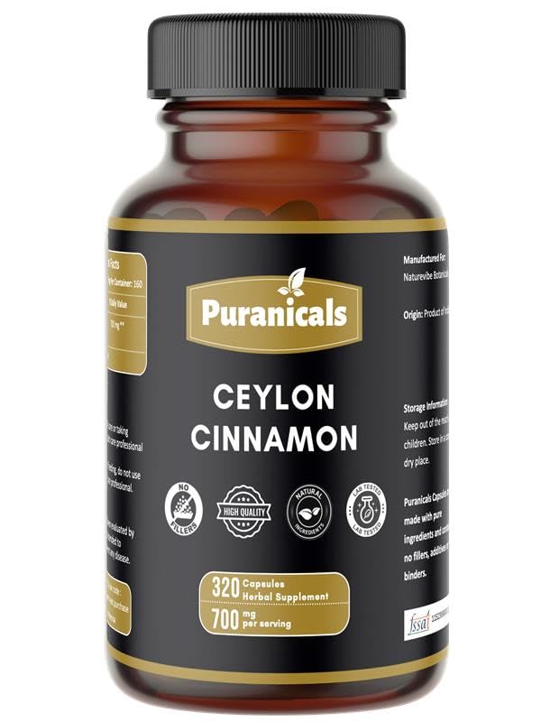 Ceylon Cinnamon Premium 320 Κάψουλες Χωρίς ΓΤΟ και Γλουτένη 