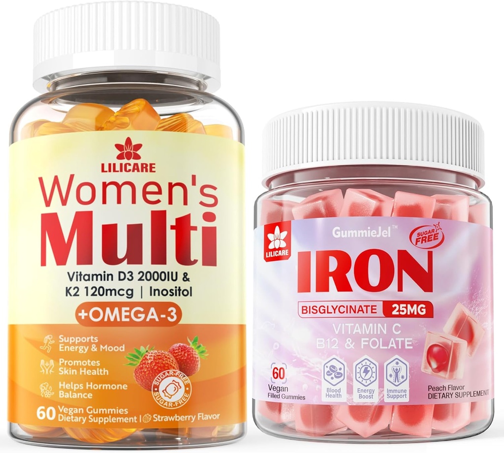Vegan Iron Gummies + Γυναίκες Πολυβιταμίνες
