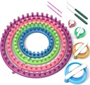 READAEER Round Knitting Looms Set Craft Kit Tool με βελόνα γάντζο και pompom Maker