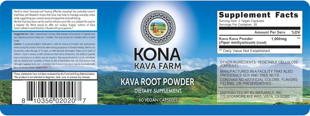 Kava Root Only Premium Caps 