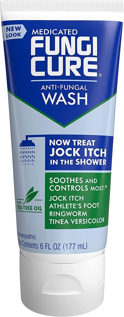 FungiCure Medicated Anti-Fungal Jock Itch Wash - θεραπεία Jock Itch στο ντους- 6 Fl Oz (πακέτο του 2)