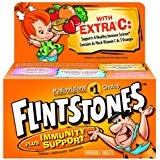 FLINTSONES Plus Ανοσία Υποστήριξη Παιδική Multivitamin συμπλήρωμα Μασώμενα δισκία, 60 Count