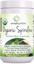 Amazing India Organic Spirulina Powder (Non-GMO) 16 oz (454 gm) - Υποστηρίζει την αναγέννηση κυττάρων, ανοσοποίηση υγεία, αποτοξίνωση & συνολική υγεία*