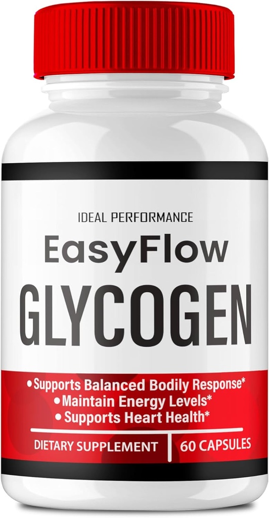 Easy Flow Glycogen Support Capsules - Official Formula Glycogen Support EasyFlow Pills, Easy Flow - Maximum Strength, Glyco Optimizer Pills, Overall Health, Easy Flow Capsules Reviews (60 Capsules)