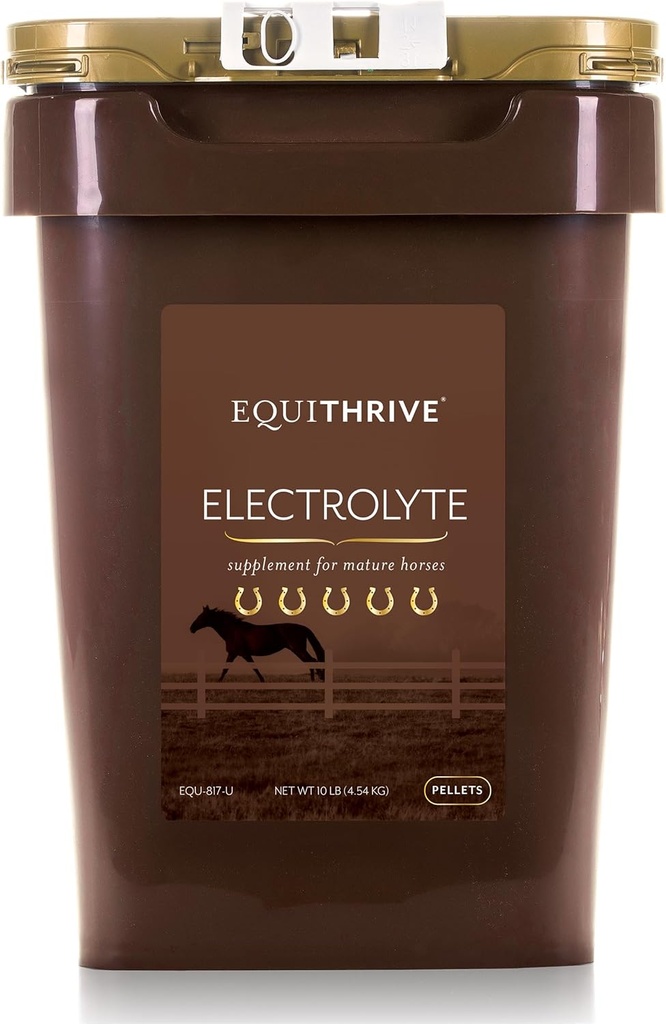 Equithrive Horse Electrolyte Pellets, Βιταμίνες και Ορυκτά Συμπληρώματα, Equine Feed Προμήθειες για Εκπαίδευση και Διαγωνισμό, 10 lbs, 50 Ημέρα προσφοράς