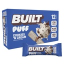 Χτισμένο Bar, Puff Protein Bars, Cookies 'N Cream Puff, 17g Σνακ Πρωτεΐνης, On-The-Go Bars, Μόνο 140 θερμίδες, 7g Ζάχαρη, Κολαγόνο, Όχι Χωρίς Γλουτένη, 12 μέτρα