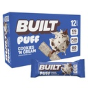 Χτισμένο Bar, Puff Protein Bars, Cookies 'N Cream Puff, 17g Σνακ Πρωτεΐνης, On-The-Go Bars, Μόνο 140 θερμίδες, 7g Ζάχαρη, Κολαγόνο, Όχι Χωρίς Γλουτένη, 12 μέτρα
