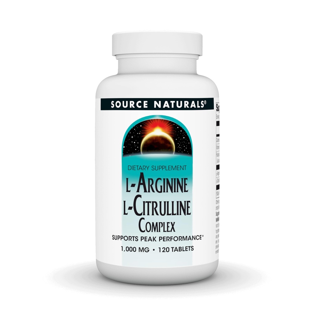Source Naturals L- Arginine L- Citrulline Complex, 120 δισκία, 1000 mg