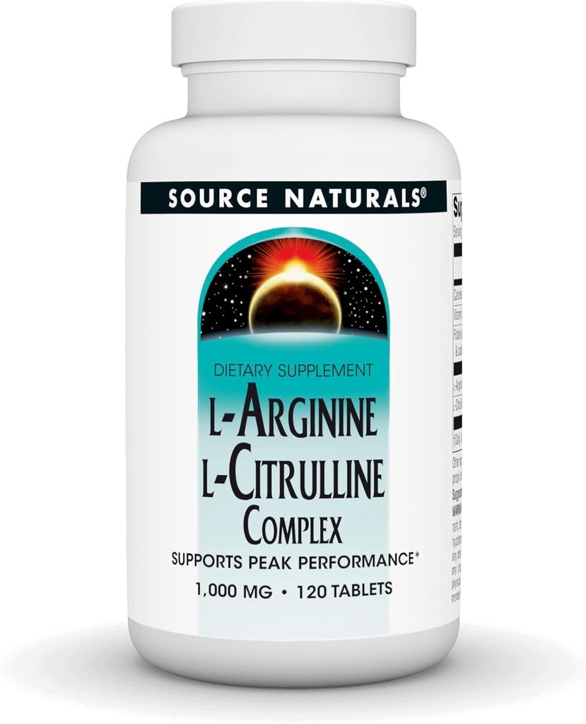 Source Naturals L- Arginine L- Citrulline Complex, 120 δισκία, 1000 mg