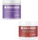 Amla Powder & Green Tea Superfood Supplement, Αντιοξειδωτική Υποστήριξη, Made with Elderberries (90 Servers) & Hibiscus (30 Services), Organic, Vegan