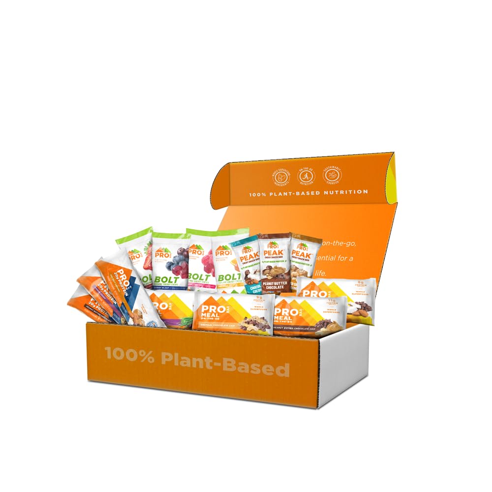 PROBAR – Plant-based Starter Pack - Χωρίς γλουτένη, Μη ΓΤΟ, Υγιή, Υψηλής πρωτεΐνης σνακ - Φυσική ενέργεια για πεζοπορία, Ποδηλασία, Κάμπινγκ, Snowboarding, Σκι (14 κόμης)