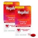 MegaRed Εξαιρετικά συμπυκνωμένο 750mg Omega-3 Krll Oil Συμπλήρωμα λιπαρών οξέων με EPA/DHA, Αντιοξειδωτική Ασταξανθίνη, Όχι Fish Oil Επίγευση Υποστηρίζει την υγεία της καρδιάς, 80 Count Softgels (2 Pack)