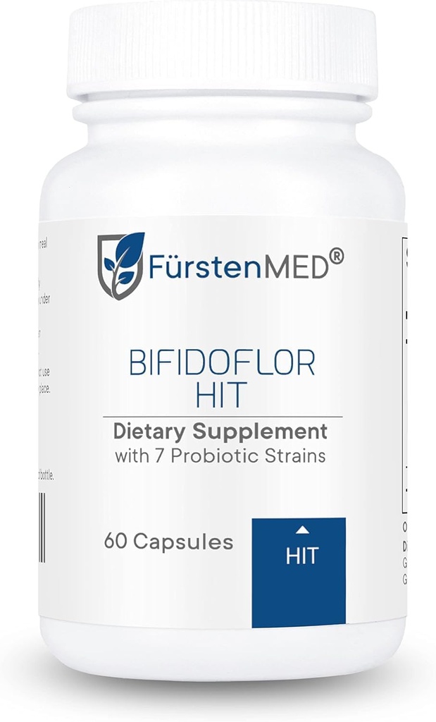 FürstenMED Bifidoflor HIT - Προβιοτικό συμπλήρωμα - Lactobacillus Salivarius, Gasseri, Rhamnosus & 4 Bifidobacterium Probiotic - Κανονική υποστήριξη της υγείας Gut Digestive - 60 κάψουλες Vegan