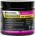 BODi Energize Pre Workout Powder - Beta-Alanine, Quercetin & Low-Dose Caffeine Formula for Enhanced Energy & Focus, Increase Energy & Endurance Supplement, Mixed Berry, 40 Servings