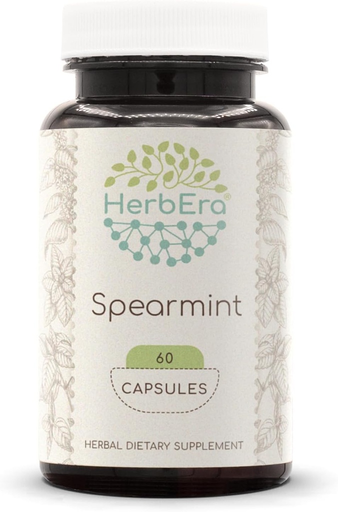HerbEra Spearmint 60 Κάψουλες, 500 mg, Spearmint (Mentha spicata) Αποξηραμένο Φύλλο (60 κάψουλες)