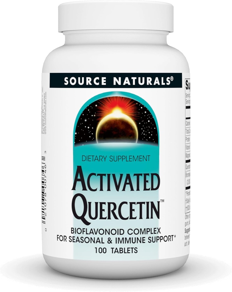Πηγαία φυσικά ενεργοποιημένη Quercetin - Plant-Derived Bioflavonoid Complex - Εποχιακή & Ανοσολογική Άμυνα - 100 δισκία