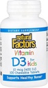 Natural Factors, Vitamin D3 400 IU, Supports Strong Bones, Teeth and Immune Function, 100 tablets (100 servings)