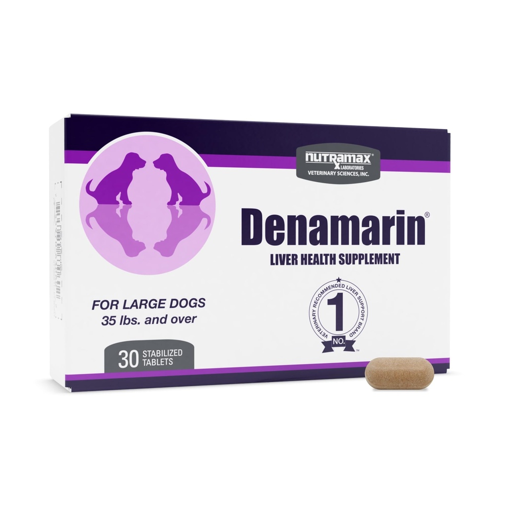 Nutramax Denamarin συμπλήρωμα για την υγεία του ήπατος για μεγάλα σκυλιά - με S-Adenosylmethionine (SAMe) και Silybin, 30Count(Pack of 1)