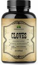 Cloves Capsules - Natural Dietary Supplement - Rich in Vitamins, Minerals, Manganese, Fiber - May Help Strengthen Bones, Promote Digestive Function, Antioxidant Support - 100 Caps