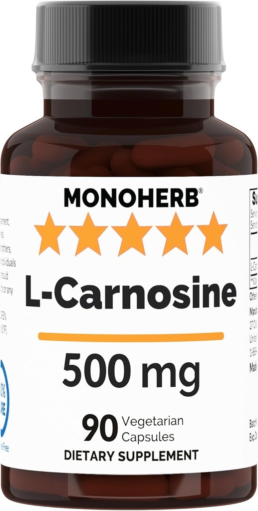 L- Καρνοσίνη 500 mg - 90 Κάψουλες Veg - 90 Σερβιέτες
