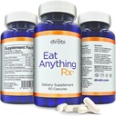 Dirobi Eat Anything Xylose Isomerase Fructose Malabsorption Enzymes, FODMAP Supplement, Digestive Enzymes for Better Lactose, Fat, Protein & Carbohydrate Digestion Gas & Bloating Relief 60 Capsules