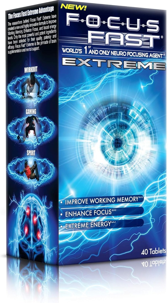 Focus Fast Extreme Nootropic συμπλήρωμα. Βελτιώστε την Εργασιακή Μνήμη, Αυξήστε την Εστίαση και Ενισχύστε την Ενέργεια σε τόσο μικρή όσο 1 ώρα! Ένα Εγκεφαλικό Χάπι για την Προώθηση της Συνειδήσεως και της Συνειδήσεως