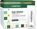 Cureveda Curveda Grow Plant Based Biotin 10000 Mcg Συμπλήρωμα σκόνης για Unisex, Οφέλη Υγιεινή Scalp και την ανάπτυξη των μαλλιών, Όχι Προστιθέμενη ζάχαρη, Φυσικό άρωμα Ρόδι 150 g (πακέτο του 1) Grow-1